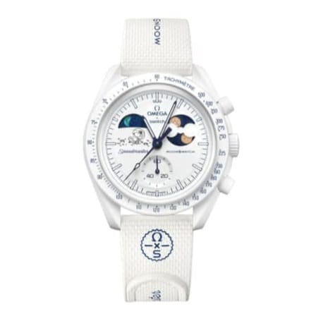 Swatch x Omega Mission to Earthphase - Moonshine Gold Snoopy White
